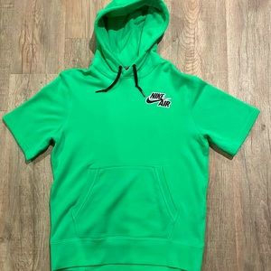 Men’s Nike Air Short-sleeve Hoodie, medium, green